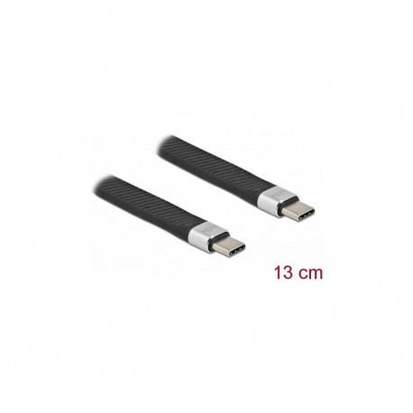 "Delock USB 10 Gbps FPC Flachbandkabel USB Type-C™ zu USB Type-C™ 13 cm PD 5 A E-Marker"