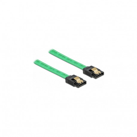 Delock SATA 6 Gb/s roheline UV valgusefektiga kaabel 50 cm