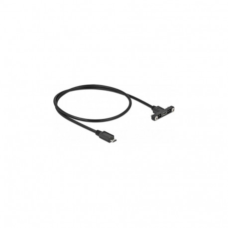 Delock USB 2.0 Micro-B paigaldatav pesa > pistik kaabel 0,5 m