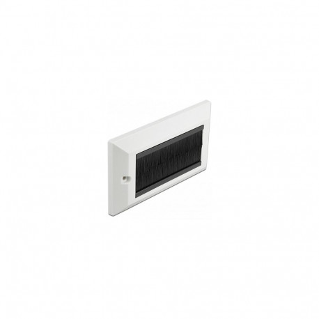 "Kabelmanagement Abdeckblende 146 x 86 mm mit schwarzen Bürstenstreifen"