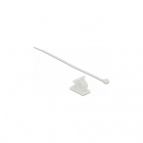 "Kabelklemme 37 x 18 mm mit Kabelbinder L 300 x B 4,8 mm weiß"