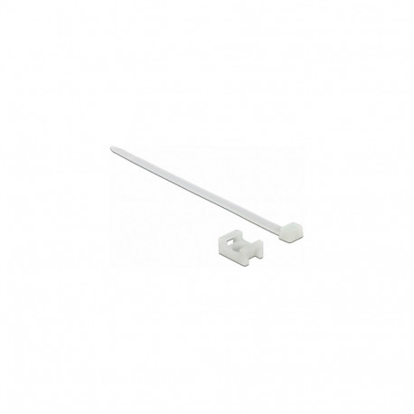 Kruvikinnitus 23 x 16 mm kaablisidemega L 150 x B 7,2 mm, valge
