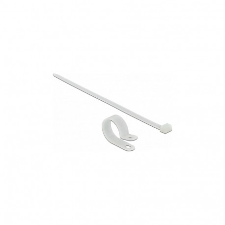 "Befestigungsschelle 25,4 mm mit Kabelbinder L 300 x B 7,2 mm weiß"