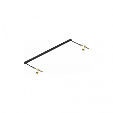 "Delock Spiralkabel 3,5 mm 3 Pin Klinkenstecker zu Klinkenstecker mit Schraubadapter 5 m"