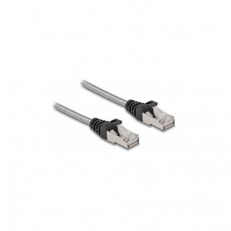 "Delock RJ45 Netzwerkkabel Cat.6A Stecker zu Stecker S/FTP schwarz 2 m mit Cat.7 Rohkabel Industrie 