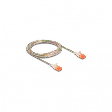 Delock RJ45 võrgukaabel Cat.6A U/UTP õhuke 3 m läbipaistev