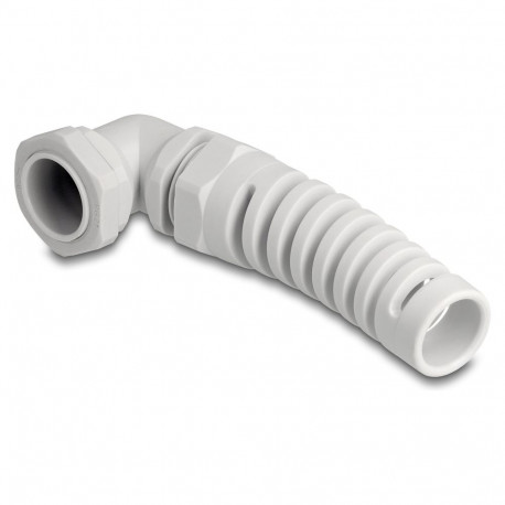 Delock PG21 hall 90° nurgaga tõmbetõkisega kaablitihend