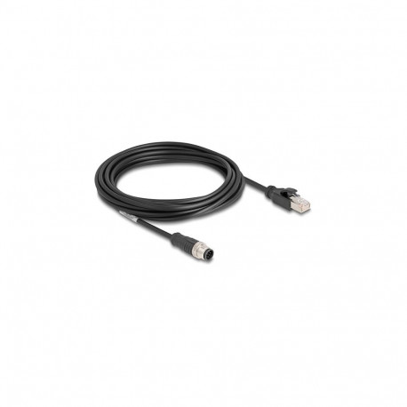 "Delock M12 Kabel A-kodiert 8 Pin Stecker zu RJ45 Stecker PVC 5 m"