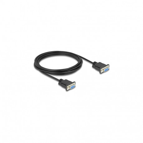 "Delock RS-232 Kabel Seriell D-Sub9 Buchse zu Buchse mit schmalem Steckergehäuse 3 m"