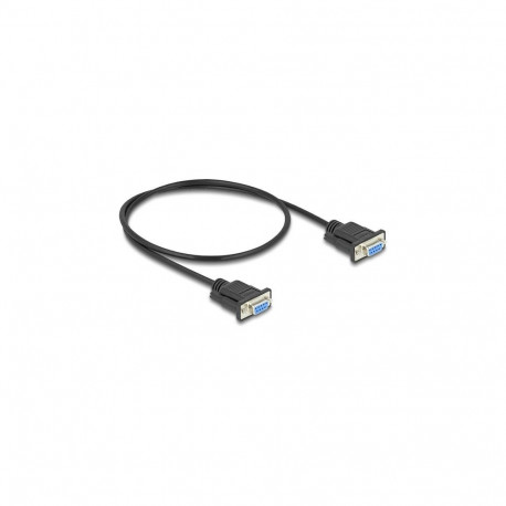"Delock RS-232 Kabel Seriell D-Sub9 Buchse zu Buchse mit schmalem Steckergehäuse 0,5 m"