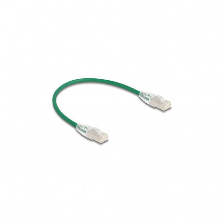 Delock RJ45 võrgukaabel Cat.6A painutatud lukustuskeelega U/FTP õhuke 0,3 m roheline