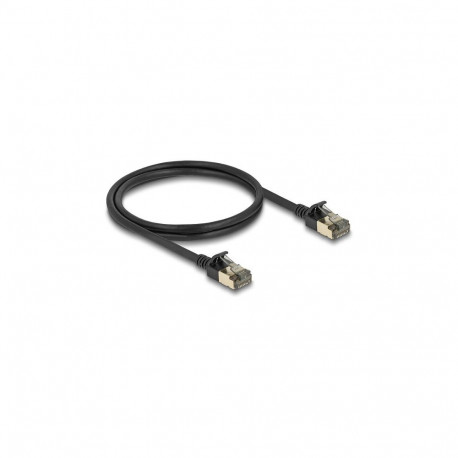 Delock RJ45 võrgukaabel Cat.8.1 F/FTP Slim Pro 1 m must