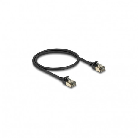 "Delock RJ45 Netzwerkkabel Cat.8.1 F/FTP Slim Pro 0,5 m schwarz"