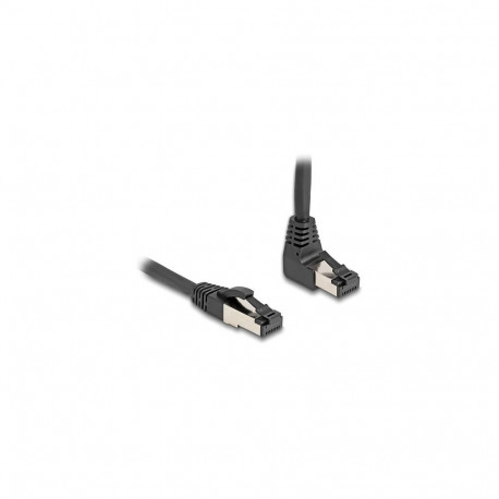 "Delock RJ45 Netzwerkkabel Cat.8.1 S/FTP 90° oben gewinkelt / gerade 3 m schwarz"