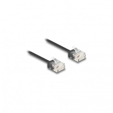 Delock RJ45 võrgukaabel Cat.6 UTP Ultra Slim 1 m must lühikeste pistikutega