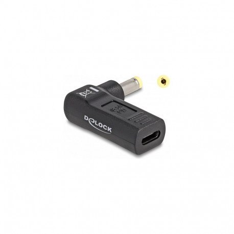 "Delock Adapter für Notebook Ladekabel USB Type-C™ Buchse zu HP 4,8 x 1,7 mm Stecker 90° gewinkelt"