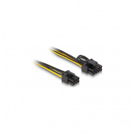 "Delock Stromkabel PCI Express 6 Pin Stecker zu PCI Express 6+2 Pin Stecker 50 cm"