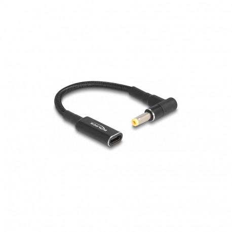 Delock adapterkaabel sülearvuti laadimiskaablile USB Type-C™ pesa HP 4,8 x 1,7 mm pistik, 90° nurga 