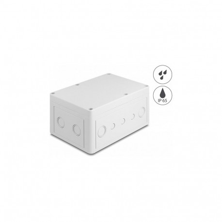 "Delock Installationsgehäuse mit Kabeleinführungen 180 x 125 x 90 mm grau"