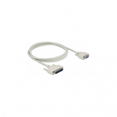 "Delock Serielles Kabel D-Sub 25 Stecker zu D-Sub 9 Buchse 2 m"