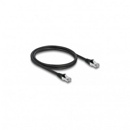 Delock RJ45 Cat.6A S/FTP PUR välitingimuste võrgukaabel 1 m must
