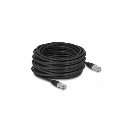 "Delock RJ45 Netzwerkkabel Cat.6A S/FTP PE Outdoor 15 m schwarz"