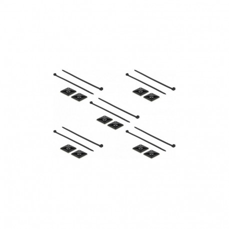 "Delock Befestigungssockel 40 x 40 mm mit Kabelbinder L 250 x B 7,2 mm schwarz"