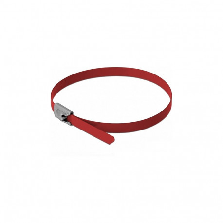 "Delock Edelstahlkabelbinder L 400 x B 4,6 mm rot 10 Stück"