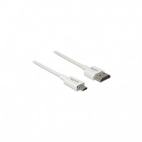"Kabel High Speed HDMI mit Ethernet - HDMI-A Stecker > HDMI Micro-D Stecker 3D 4K 0,5 m Slim High Qu