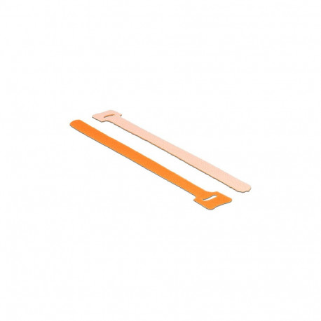 "Delock Klett-Kabelbinder L 200 mm x B 12 mm 10 Stück orange"