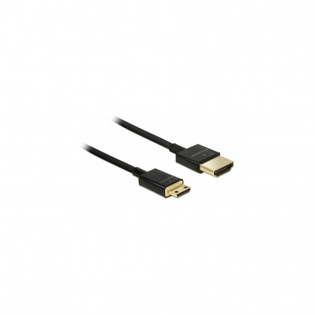 "Kabel High Speed HDMI mit Ethernet - HDMI-A Stecker > HDMI Mini-C Stecker 3D 4K 1,5 m Slim High Qua