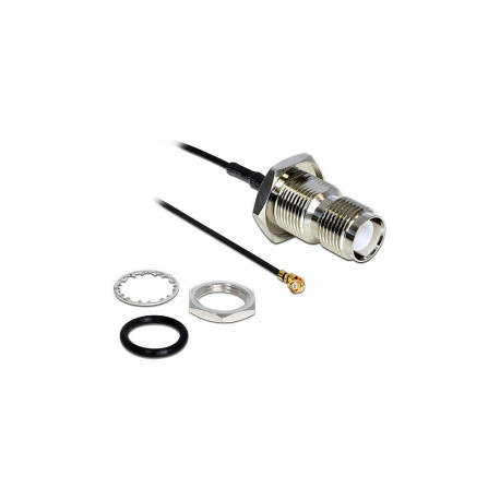 "Antennenkabel RP-TNC Buchse zum Einbau zu I-PEX Inc., MHF® I Stecker 1.37 20 cm spritzwassergeschüt