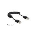 "Delock Kabel USB 2.0-A Stecker / Stecker Spiralkabel"