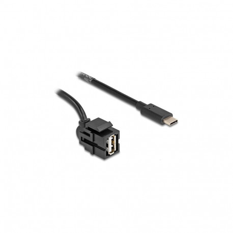 "Keystone Modul USB 2.0 A Buchse zu USB Type-C™ Stecker 250° mit Kabel 1,5 m"