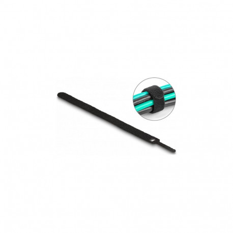 Delock takjapaelast kaablisidemed 200 x 12 mm mustad 10 tk