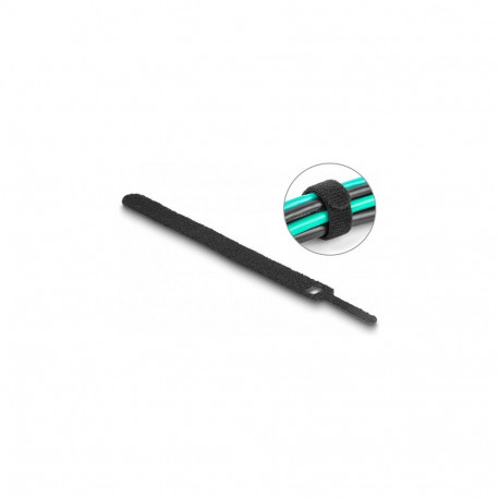 "Delock Klett-Kabelbinder L 150 x B 12 mm schwarz 10 Stück"