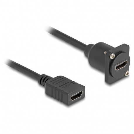 Delock D-Typ HDMI kaabel pesa-pesa must 20 cm