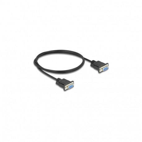 "Delock RS-232 Kabel Seriell D-Sub9 Buchse zu Buchse mit schmalem Steckergehäuse 1 m"