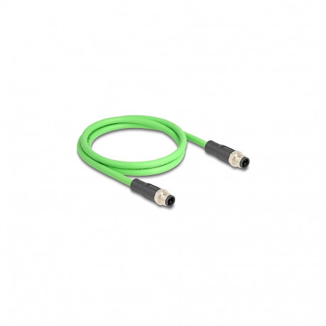 Delock M12 kaabel D-koodiga 4 pin pistik-pistik PUR (TPU) 1 m