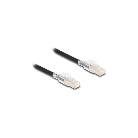 Delock RJ45 võrgukaabel Cat.6A S/FTP Secure Clips komplektiga 5 m must