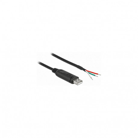"Adapterkabel USB 2.0 Typ-A zu seriell RS-232 mit 3 offenen Kabelenden 0,5 m"