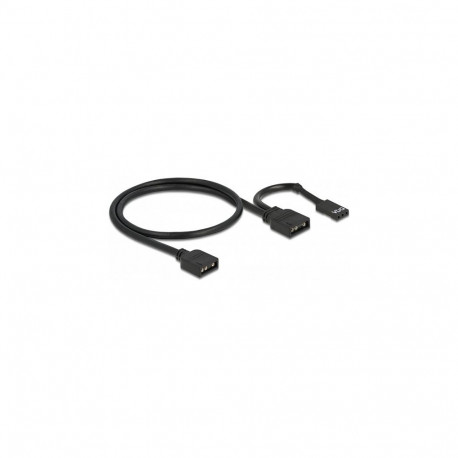 "Delock RGB Anschlusskabel 3 Pin für 5 V RGB / ARGB LED Beleuchtung mit 2 x 3 Pin Buchse 50 cm"