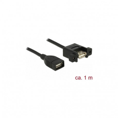 "Delock Kabel USB 2.0 Typ-A Buchse > USB 2.0 Typ-A Buchse zum Einbau 1 m"