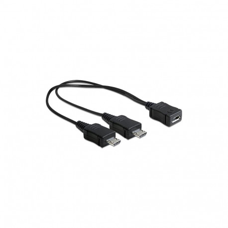 "Delock Kabel USB micro-B Buchse > 2 x USB micro-B Stecker 20 cm"