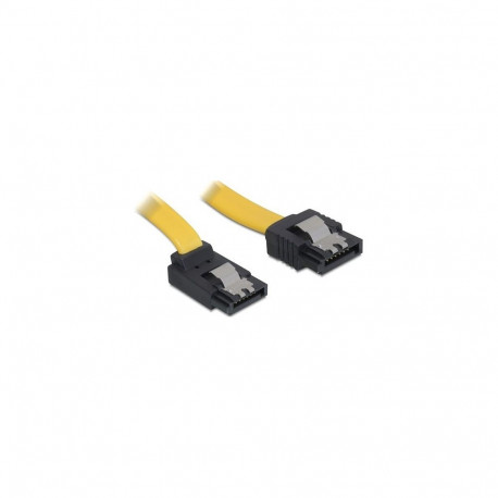 "Delock SATA 3 Gb/s Kabel gerade auf oben gewinkelt 20 cm gelb"