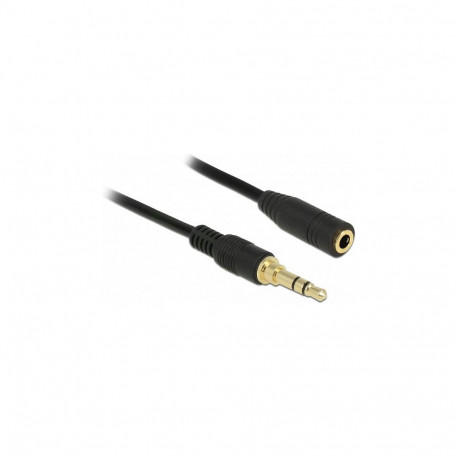 "Klinkenverlängerungskabel 3,5 mm 3 Pin Stecker zu Buchse 2 m schwarz"