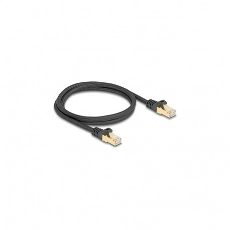 Delock RJ45 Cat.6A S/FTP punutud ümbrisega võrgukaabel 1 m must