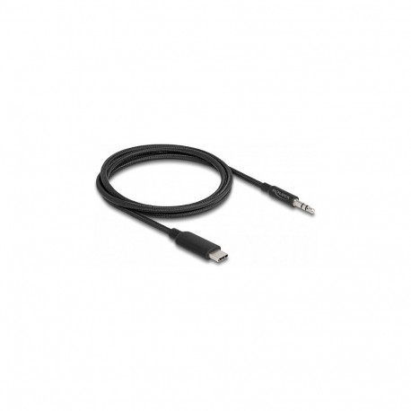 "Delock Audio Stereo Kabel USB Type-C™ Stecker zu Klinkenstecker 3,5 mm 3 Pin 1 m schwarz"