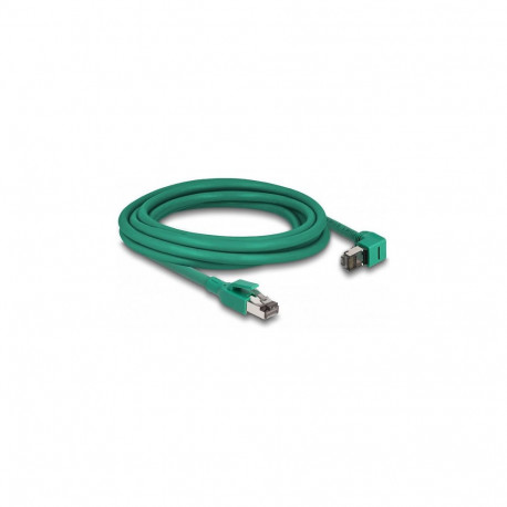 "Delock RJ45 Netzwerkkabel PROFINET SF/UTP 90° gewinkelt 3 m grün"
