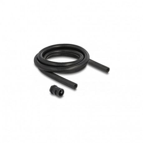 "Delock Kabelschutzschlauch 2 m x 18,5 mm mit 2 x PG13,5 Schlauchverschraubung Set schwarz"